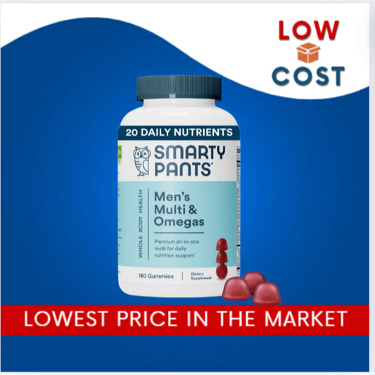LowCost PH| SmartyPants, Men's Multi & Omegas Gummies, Lemon Creme, Blueberry and Blackberry, 180 Gu