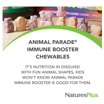LowCost PH| Natures Plus Animal Parade Immune Booster - Tropical Berry Flavor - 90 Animal-Shaped Che