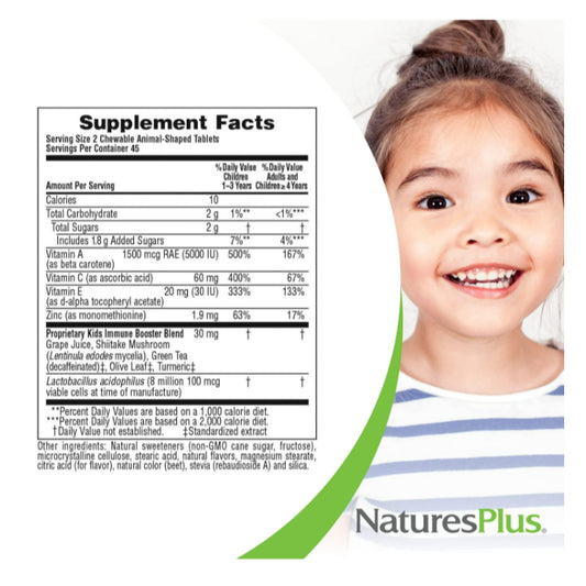 LowCost PH| Natures Plus Animal Parade Immune Booster - Tropical Berry Flavor - 90 Animal-Shaped Che