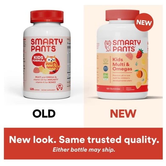 LowCostPh | SmartyPants, Kids Formula, Multi and Omega 3s, Strawberry Banana, Orange and Lemon, 120