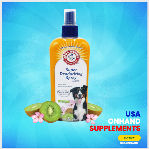 USAOnhand| Arm & Hammer, Super Deodorizing Spray for Pets, Kiwi Blossom, 8 fl oz (236 ml)