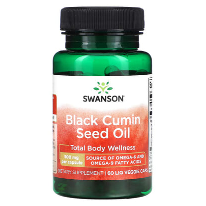 SwansonPh | Swanson, Black Cumin Seed Oil, 500 mg, 60 Liq Veggie Caps, Supports Immune Health