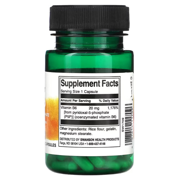 Swanson Ph | Swanson, P-5-P Pyridoxal-5-Phosphate, 20 mg, 60 Capsules.Cellular Health