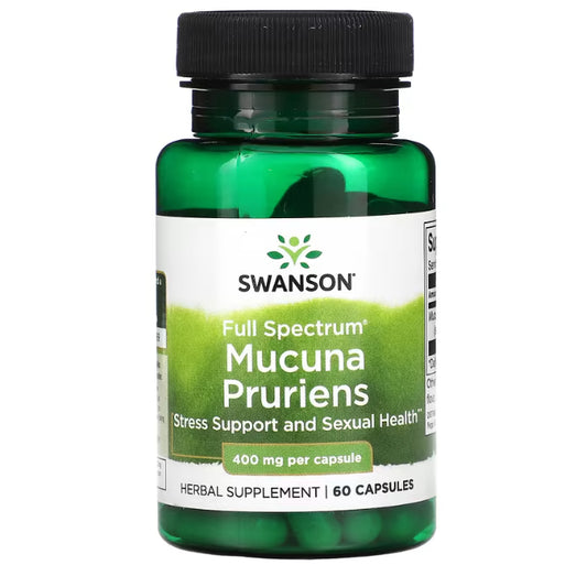 Swanson Ph | Swanson, Full Spectrum Mucuna Pruriens 400mg, Pruriens 350mg, Stress & Mood Support