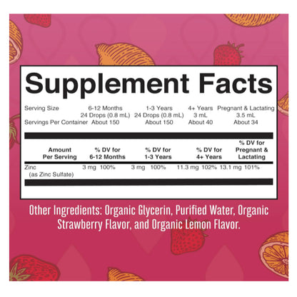 LowCostPH| MaryRuth's, Organic Ionic Zinc Liquid Drops, Strawberry Lemon, 4 fl oz (120 ml) 6mos+