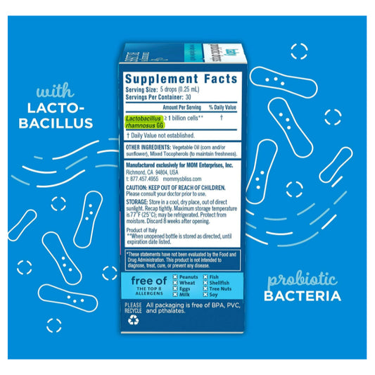 LowCostPH| Mommy's Bliss, Baby Probiotic Drops, Everyday Digestive Health, Newborn+, 0.34 fl oz