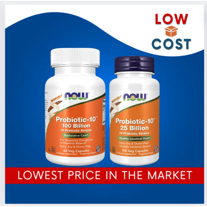LowCostPH | Now Foods, Probiotic-10, 25 Billion, 50 Billion, 100 Billion Dietary Supplement