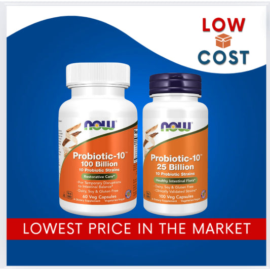 LowCostPH | Now Foods, Probiotic-10, 25 Billion, 50 Billion, 100 Billion Dietary Supplement