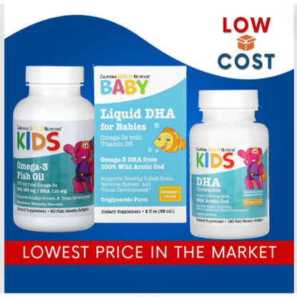 LowCostPH | California Kid's Chewable DHA | California Gold Nutrition Children's DHA,  Triglyceride