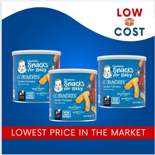 LowCostPH | Gerber, Lil' Crunchies, 8+ Months, Veggie Dip, Ranch, Garden Tomato, Apple Baby Snacks