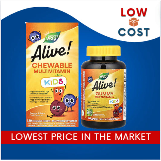 LowCostPH | Nature's Way, Alive! Kids Gummies, Multi-Vitamin for Children, Chewables