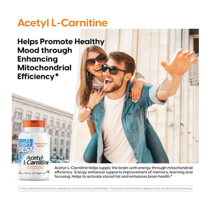 LowCost PH|Doctor's Best Acetyl L-Carnitine, Help Boost Energy Production, Support Memory/Focus,Mood