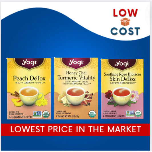 LowCostPH | Yogi Tea, Detox, Calm, Relax, Stress, Skin, Caffeine Free, 16 Tea Bags, 1.02 oz (29 g)