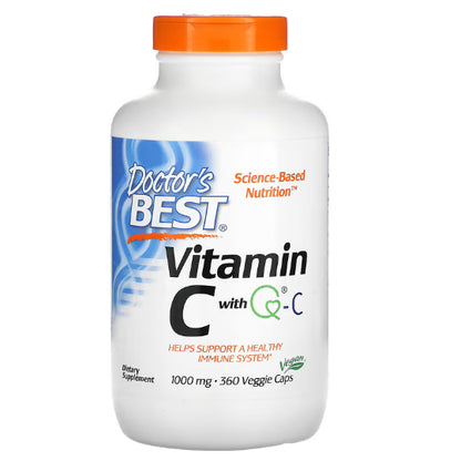 LowCostPh | Doctor's Best, Vitamin C with Q-C, 500mg, 1,000 mg, 120 | 360 Veggie Caps, Powder 250g