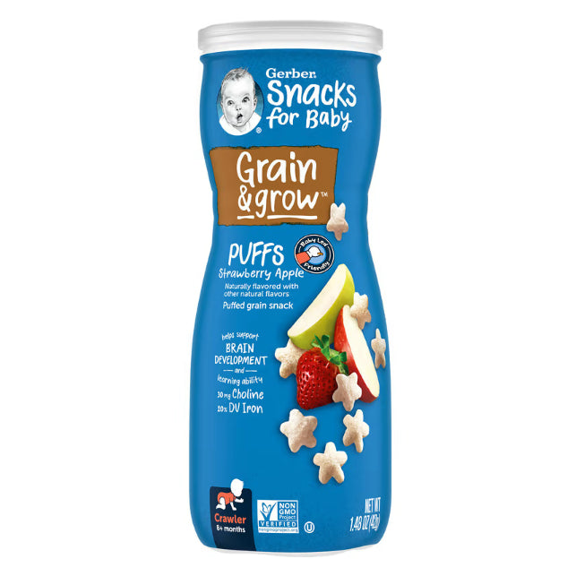 Little Sunshine | Gerbers Puffs, Puffed Grain Snack, 8+ Months,, 1.48 oz (42 g) Baby Snacks