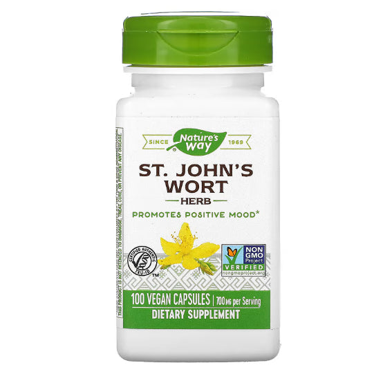 LowCostPh | Nature's Way, St. John's Wort Herb, 700 mg, 100| 180 Vegan Capsules (350 mg per Capsule)