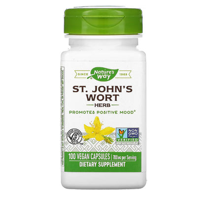 LowCostPh | Nature's Way, St. John's Wort Herb, 700 mg, 100| 180 Vegan Capsules (350 mg per Capsule)