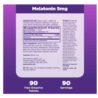 LowCostPH | Na Trol, Melatonin, Fast Dissolve, Time Release, Extra Strength, Strawberry,