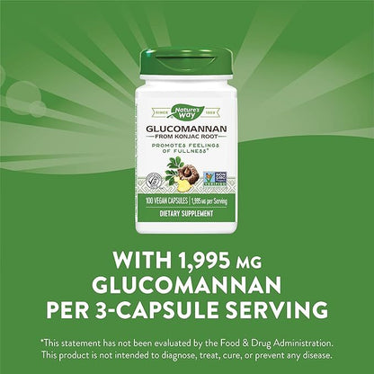 Nature's Way, Glucomannan from Konjac Root, 1,995 mg, 100 Vegan Capsules