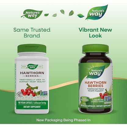 Nature's Way, Hawthorn Berries ( Help Protect Heart Tissue and Support Vascular Health )