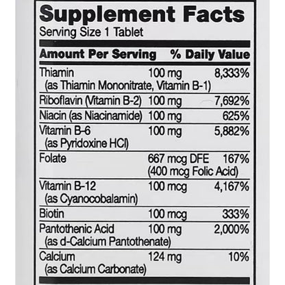 LowCostPh | 21st Century, B-100 B-50 Complex, Prolonged Release, B-12 1,000 mcg Tablets