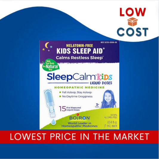 LowCostPH| Boiron, Kids, SleepCalm Liquid Doses, 3+ Years, Melatonin-Free, 15 Pre-Measured Liquid Do
