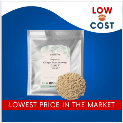 LowCostPH| Starwest Botanicals, Organic Ginger Root Powder, 1 lb (453.6 g)