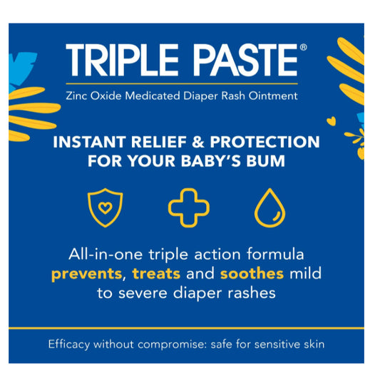 LowCost PH| Triple Paste Diaper Rash Cream for Baby - 8 Oz Tub - Zinc Oxide Ointment Treats