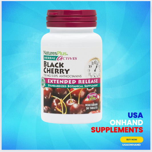 USAOnhand| NaturesPlus, Herbal Actives, Black Cherry, 750 mg, 30 Tablets