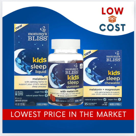 Low Cost PH | Mommy's Bliss, Kids Sleep Gummies + Melatonin, Kids 3 Years +, Gummies, Liquid.