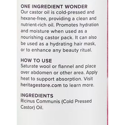 LowCOstPH| Heritage Store, Castor Oil, Nourishing Treatment,  (237 ml)