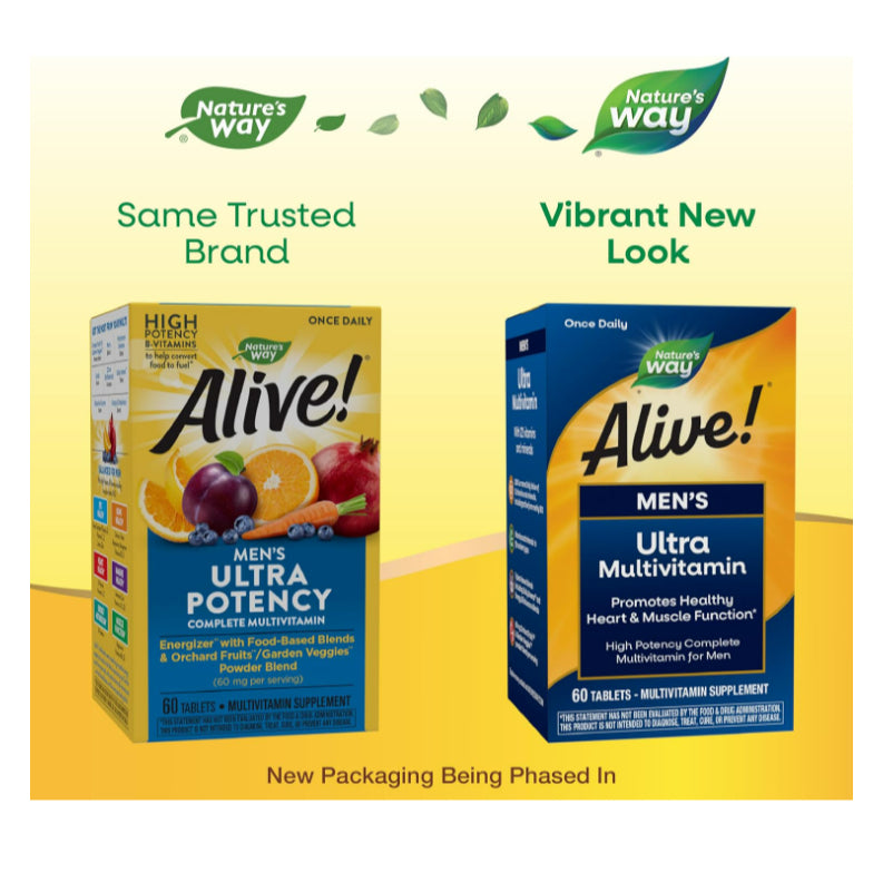 LowCostPH | Nature's Way, Alive! Once Daily,  Men Ultra Potency  Multi-Vitamin, 60Tablets