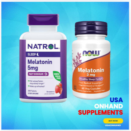 USAOnhand| Non Habit Sleep Melatonin 3mg for Adults Non GMO|Vegan|Vegetarian