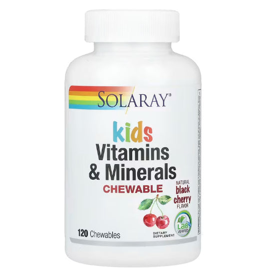 LowCostPH | Solaray, Kids, Focus Chewables, Natural Grape, Kids Vitamins & Minerals Chewable,Natural
