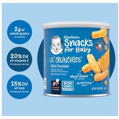 LowCostPH | Gerber, Lil' Crunchies, 8+ Months, Veggie Dip, Ranch, Garden Tomato, Apple Baby Snacks