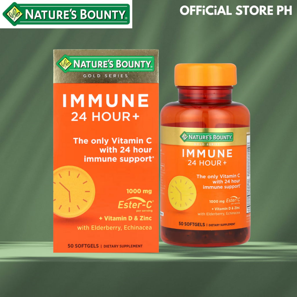 Nature's Bounty, Gold Series, Immune 24 Hour+, 1,000 mg, 50 Softgels