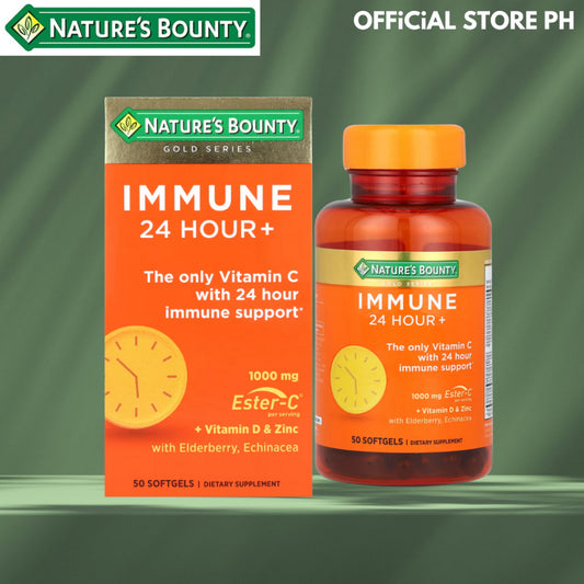 Nature's Bounty, Gold Series, Immune 24 Hour+, 1,000 mg, 50 Softgels
