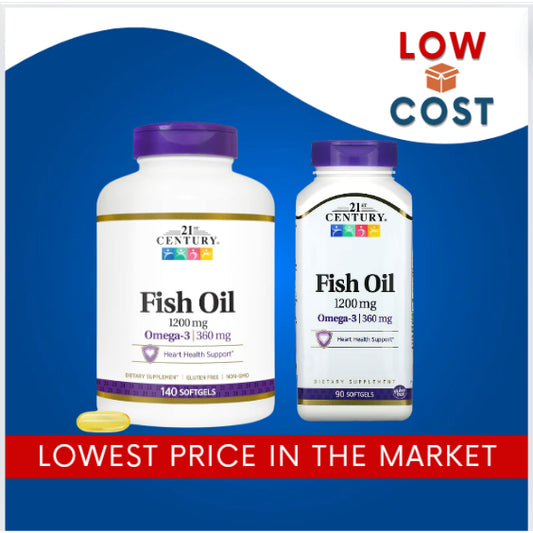 LowCostPH | 21st Century, Fish Oil, 1,000 mg 60/120/300 Softgels, 1,200 mg