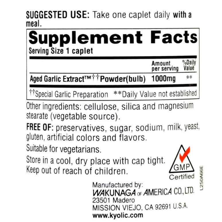 LowCostPh | Kyolic, Aged Garlic Extract, Cardiovascular,  Blood Pressure , Cholesterol, Circulation,