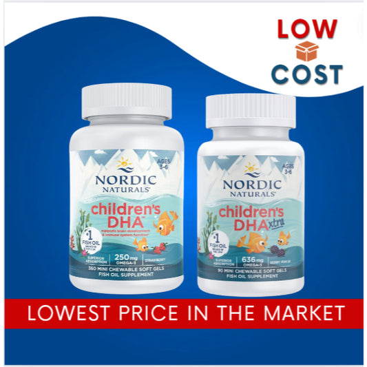 LowCostPH | Nordic Naturals Childrens DHA Xtra Ages 3-6 Berry Babys DHA. Brain Development Support