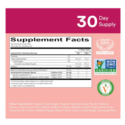 LowCostPh | SmartyPants, Kids Formula, Multi and Omega 3s, Strawberry Banana, Orange and Lemon, 120