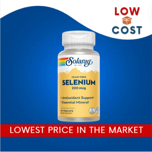 LowCostPH| Solaray, Selenium, 200 mcg, 90 VegCaps 2028 Expiry