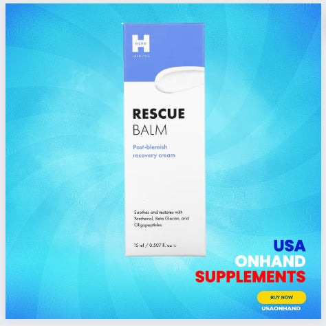 USAonhand| Hero Cosmetics, Rescue Balm, Post Blemish Recovery Cream, 0.507 fl oz (15 ml)