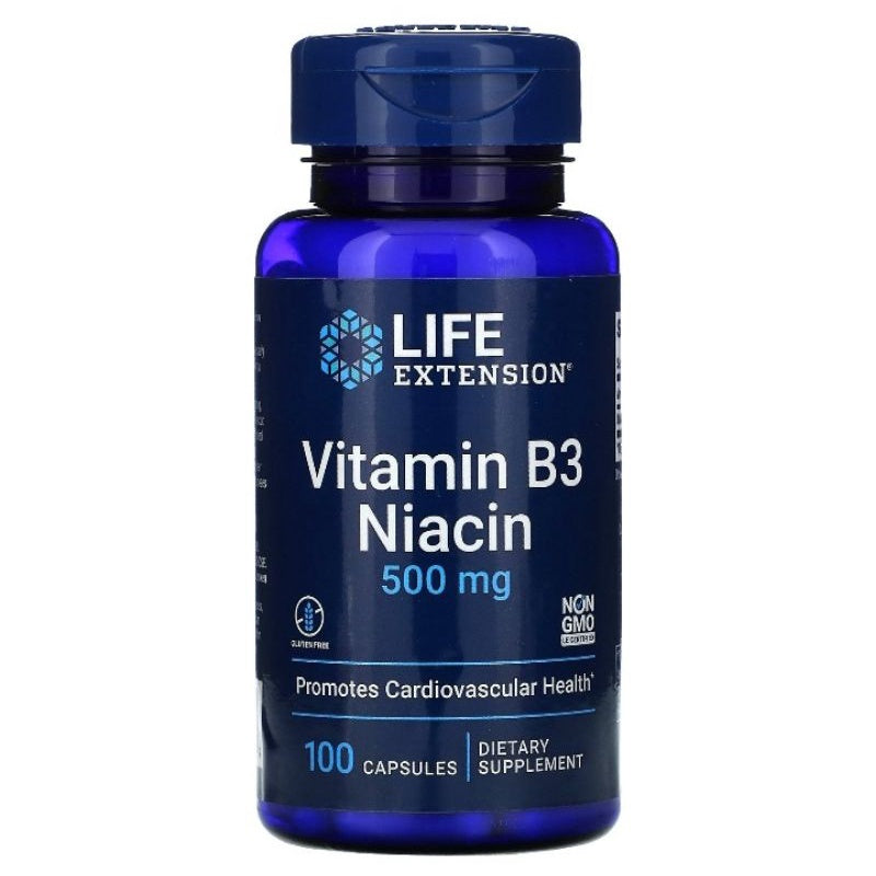 LowCostPH | Life Extension, Vitamin B3 Niacin, 500 mg, 100 Capsules