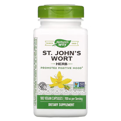 LowCostPh | Nature's Way, St. John's Wort Herb, 700 mg, 100| 180 Vegan Capsules (350 mg per Capsule)