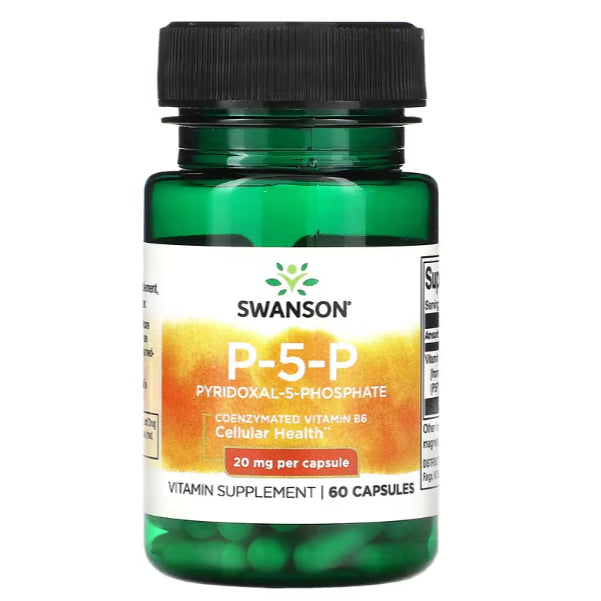 Swanson Ph | Swanson, P-5-P Pyridoxal-5-Phosphate, 20 mg, 60 Capsules.Cellular Health