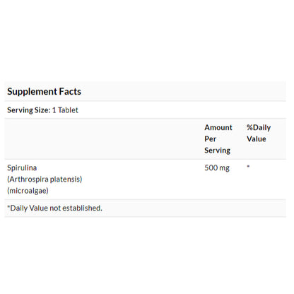 Swanson Ph | Swanson, Spirulina, 500 mg, 180 Tablets. Antioxidant Support Supports Toxin Removal