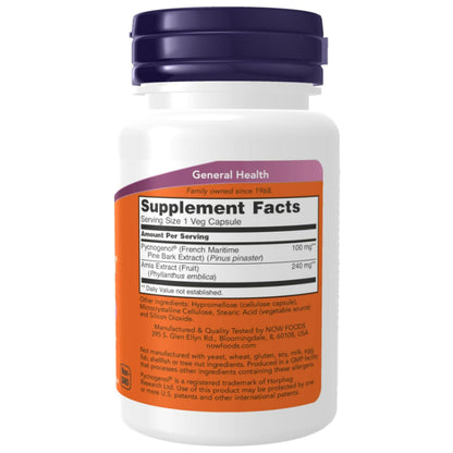 LowCostPH | Now Foods Pycnogenol VegCap Healthy Vascular Function Balanced Immune.