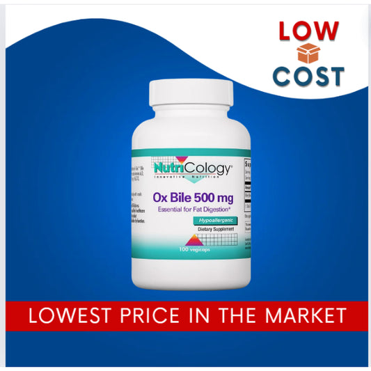 Low Cost PH | Nutricology Ox Bile, 50mg|125mg Vegicaps No Gallbladder, Digestive Enzymes for Liver