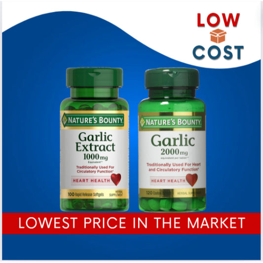 LowCostPh | Nature's Bounty, Garlic, 2,000 mg, Garlic Extract, 1,000 mg, 100 Rapid Release Softgels